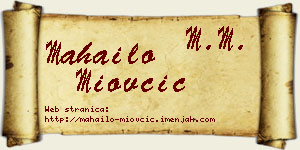 Mahailo Miovčić vizit kartica